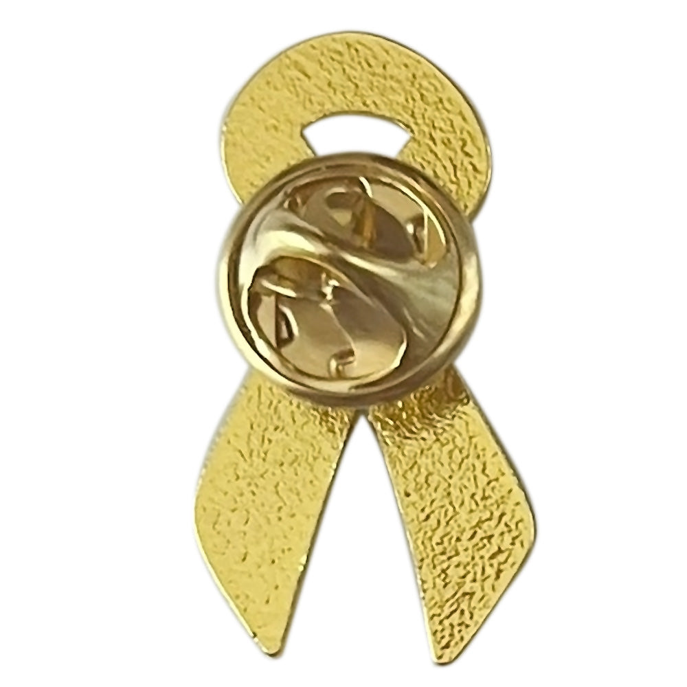 Awareness Ribbon Lapel Pin - Multi-Color Metal Ribbon Brooch for Charity & Support