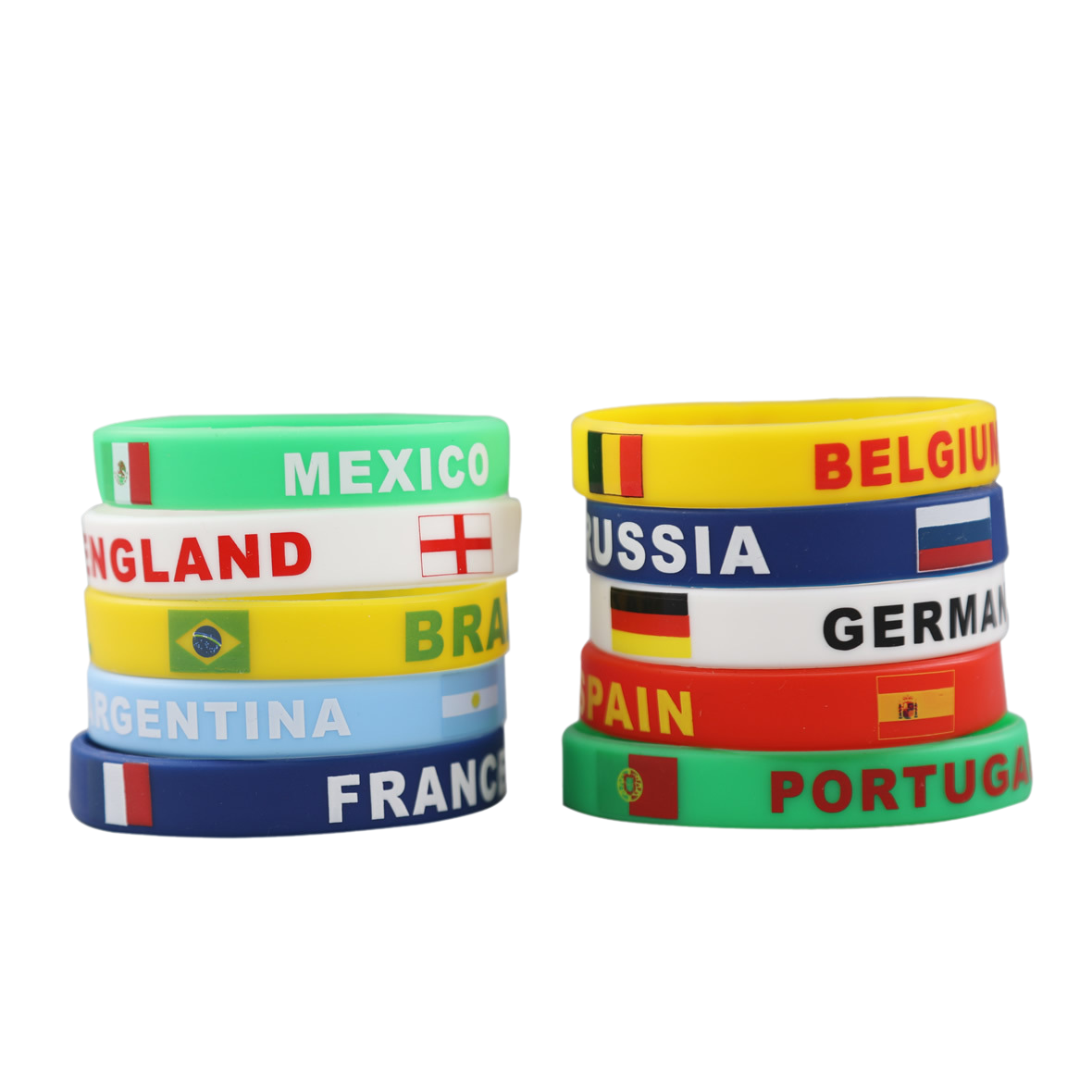 2026 Soccer Fan National Flag Silicone Bracelet USA Mexico Canada Cheering Wristband