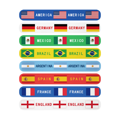 2026 USA Mexico Canada Football Cheering Pai Pai Ring Children's Bracelet toys, Pai Pai Ring National Flags,Congratulatory