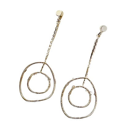 Geometric Star Moon Heart Dangle Earrings, Minimalist Metal Drop Earrings for Women Trendy Jewelry