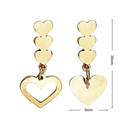 Geometric Star Moon Heart Dangle Earrings, Minimalist Metal Drop Earrings for Women Trendy Jewelry
