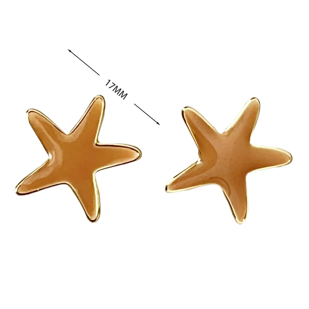 Geometric Star Moon Heart Dangle Earrings, Minimalist Metal Drop Earrings for Women Trendy Jewelry