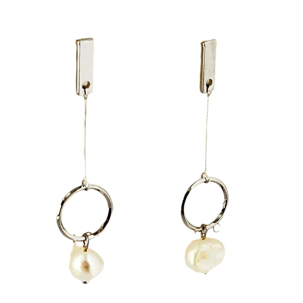 Geometric Star Moon Heart Dangle Earrings, Minimalist Metal Drop Earrings for Women Trendy Jewelry