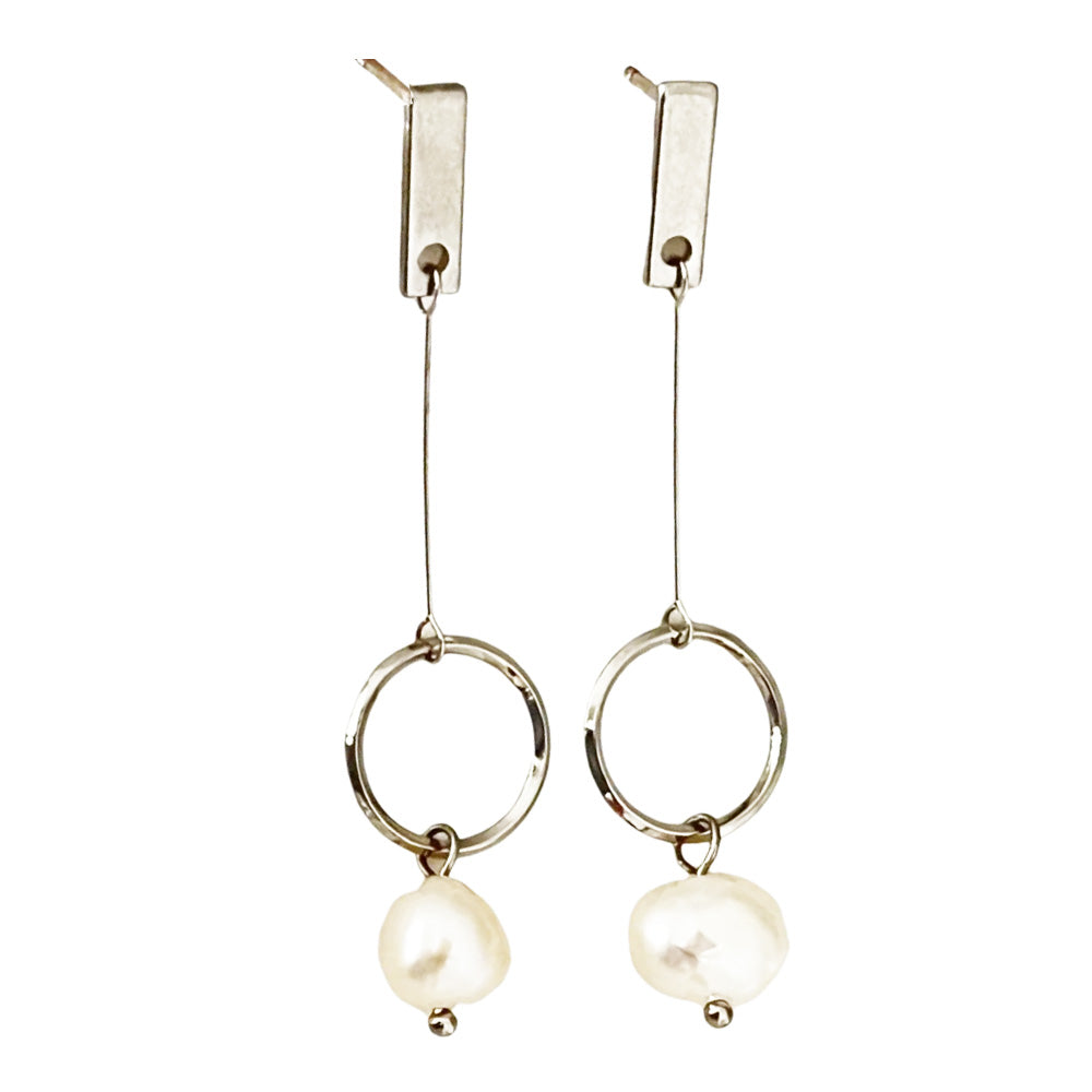 Geometric Star Moon Heart Dangle Earrings, Minimalist Metal Drop Earrings for Women Trendy Jewelry