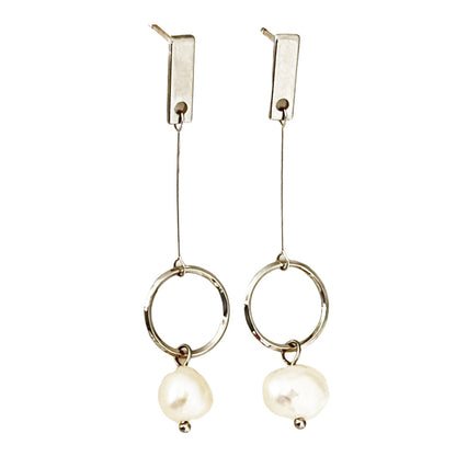 Geometric Star Moon Heart Dangle Earrings, Minimalist Metal Drop Earrings for Women Trendy Jewelry