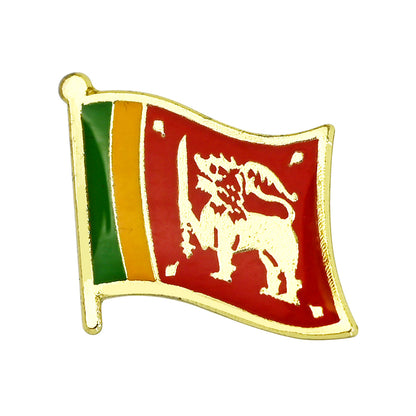 Asian Country Waving Flag  Lapel Pin | Single Sale National Flag Brooch Badge