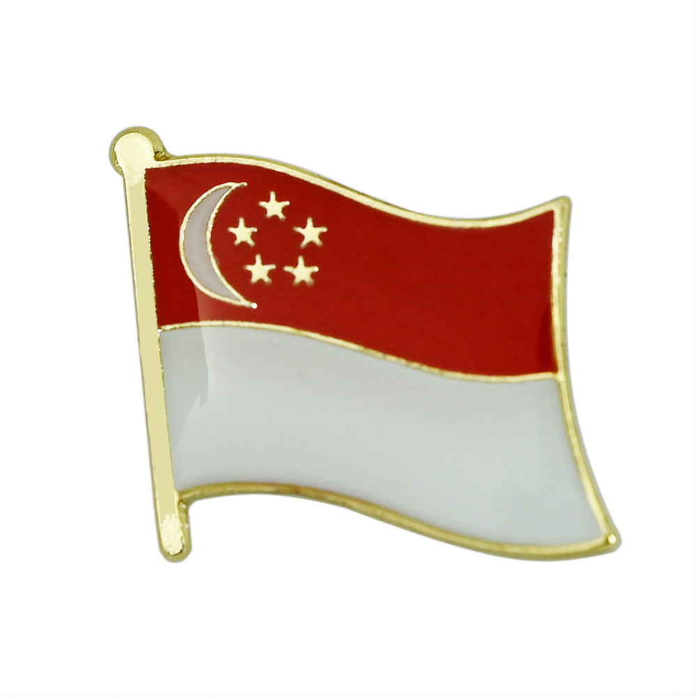 Asian Country Waving Flag  Lapel Pin | Single Sale National Flag Brooch Badge