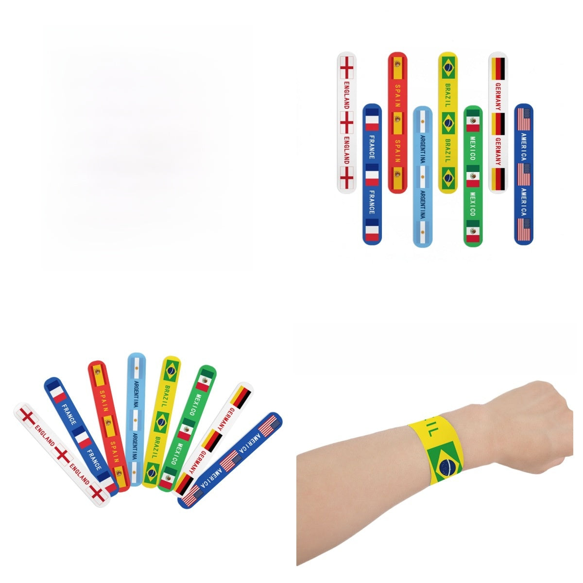 2026 USA Mexico Canada Football Cheering Pai Pai Ring Children's Bracelet toys, Pai Pai Ring National Flags,Congratulatory