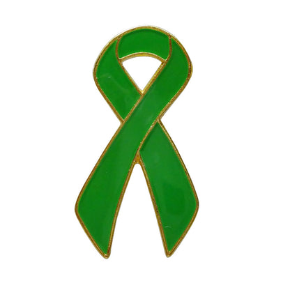 Awareness Ribbon Lapel Pin - Multi-Color Metal Ribbon Brooch for Charity & Support
