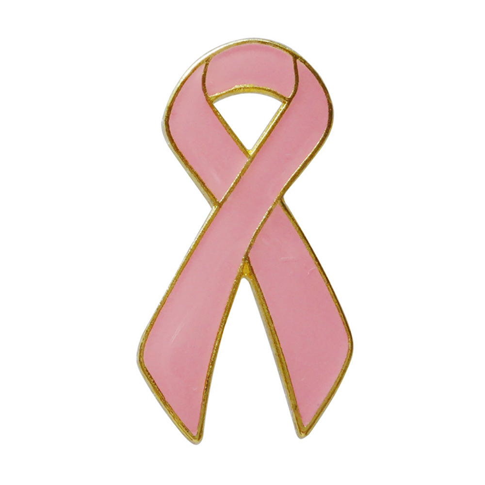 Awareness Ribbon Lapel Pin - Multi-Color Metal Ribbon Brooch for Charity & Support