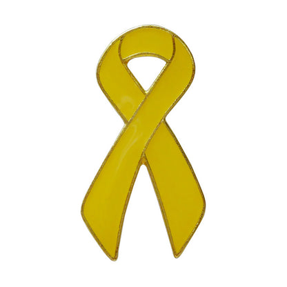 Awareness Ribbon Lapel Pin - Multi-Color Metal Ribbon Brooch for Charity & Support