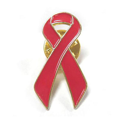 Awareness Ribbon Lapel Pin - Multi-Color Metal Ribbon Brooch for Charity & Support