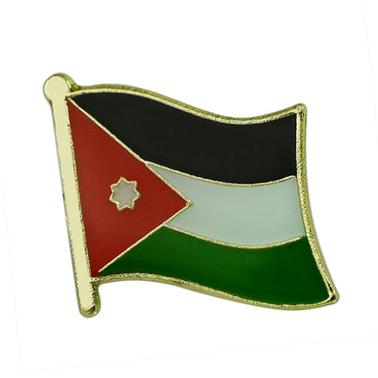 Middle Eastern Flag Lapel Pin | 16mm Metal Badge | Saudi & Persian Heritage Brooch