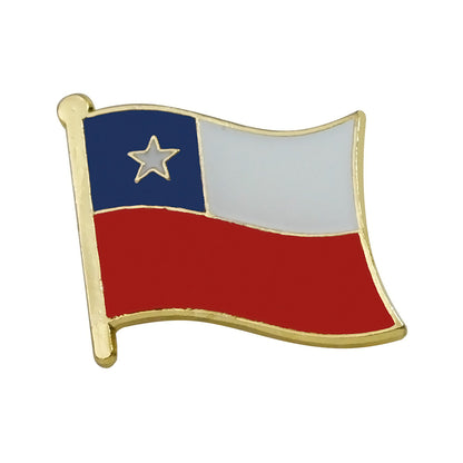 South America Country Flag Lapel Pin | 16mm Iron & Epoxy Metal Badge Brooch