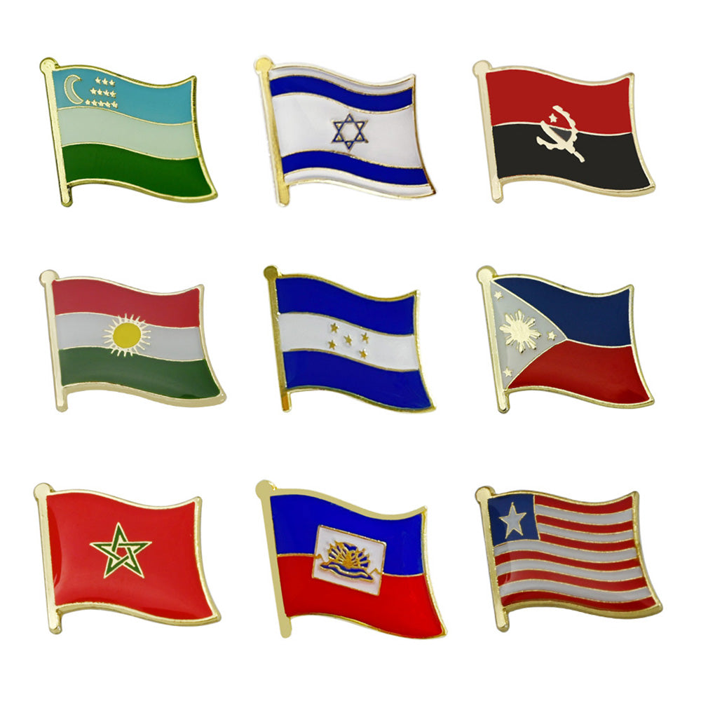 North America & Caribbean Flag Lapel Pin | 16mm Metal Country Badge Brooch