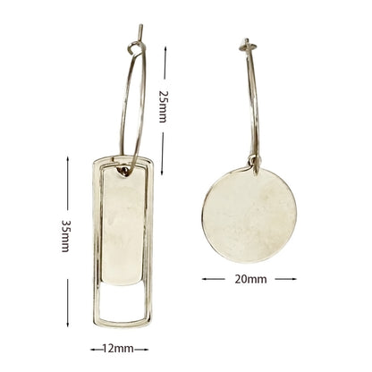 Geometric Star Moon Heart Dangle Earrings, Minimalist Metal Drop Earrings for Women Trendy Jewelry