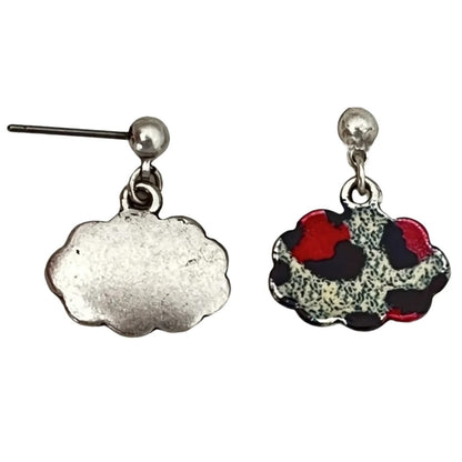 Vintage Enamel Dangle Earrings Bohemian Skull Frog Peacock Flower Cartoon Car Drop Earring Set Women Halloween Jewelry Gift