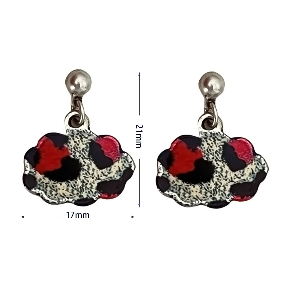 Vintage Enamel Dangle Earrings Bohemian Skull Frog Peacock Flower Cartoon Car Drop Earring Set Women Halloween Jewelry Gift
