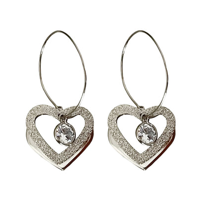 Geometric Star Moon Heart Dangle Earrings, Minimalist Metal Drop Earrings for Women Trendy Jewelry