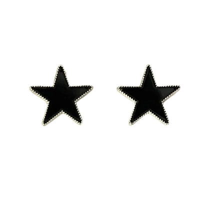 Geometric Star Moon Heart Dangle Earrings, Minimalist Metal Drop Earrings for Women Trendy Jewelry