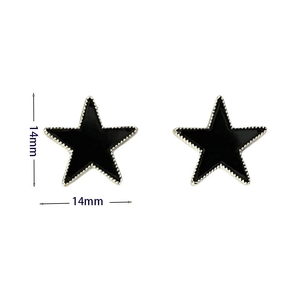 Geometric Star Moon Heart Dangle Earrings, Minimalist Metal Drop Earrings for Women Trendy Jewelry