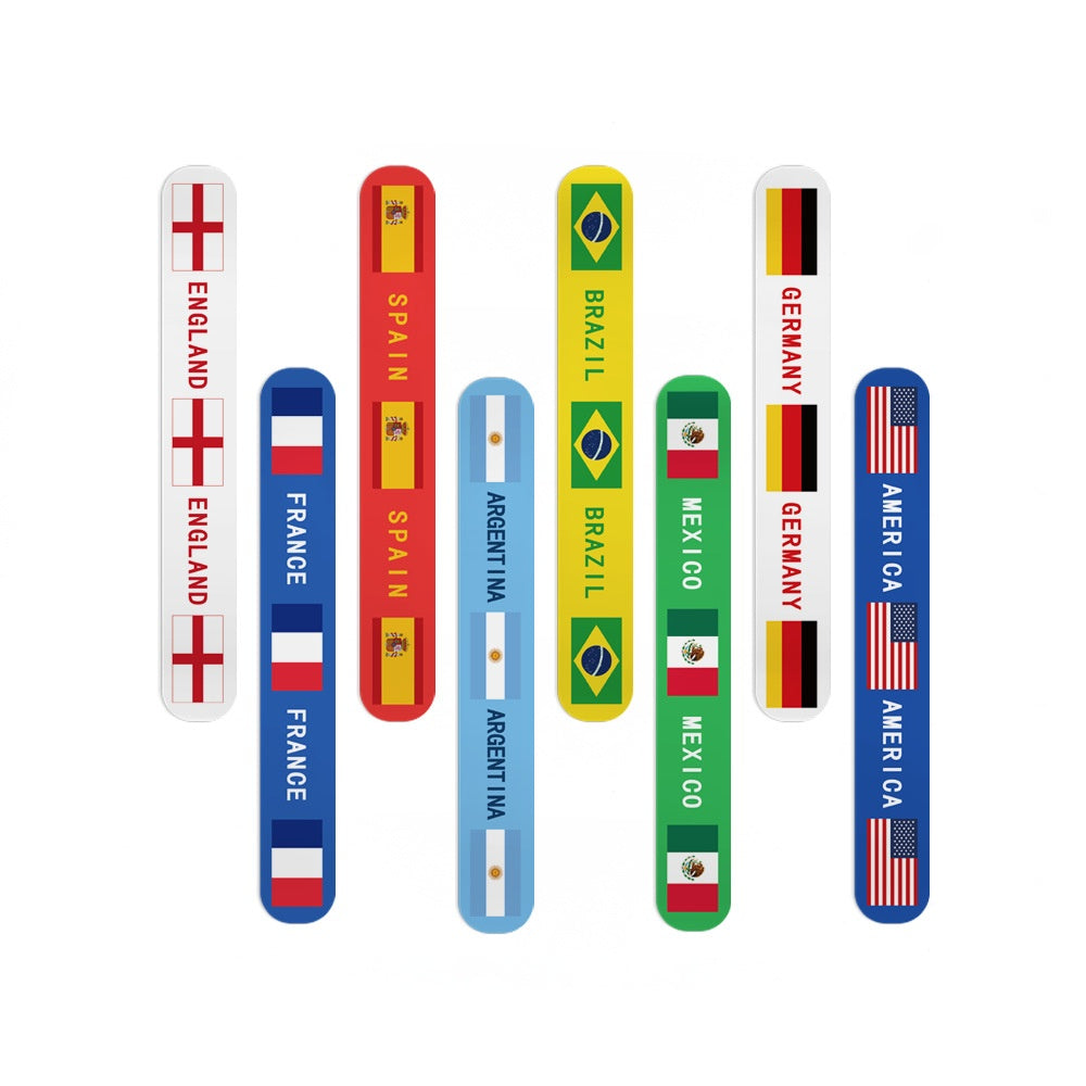 2026 USA Mexico Canada Football Cheering Pai Pai Ring Children's Bracelet toys, Pai Pai Ring National Flags,Congratulatory