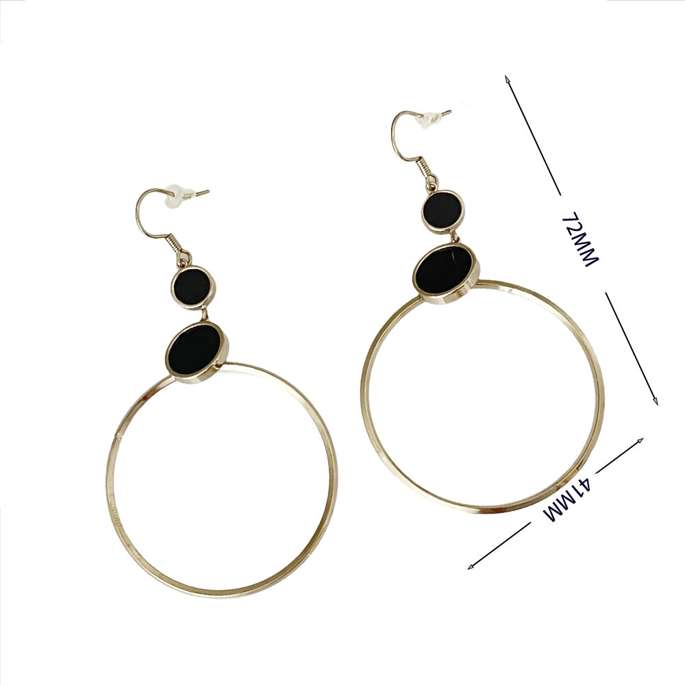 Geometric Star Moon Heart Dangle Earrings, Minimalist Metal Drop Earrings for Women Trendy Jewelry