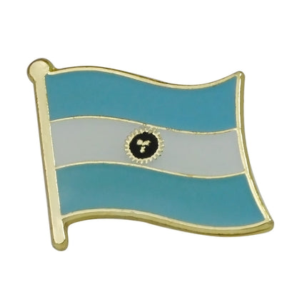 South America Country Flag Lapel Pin | 16mm Iron & Epoxy Metal Badge Brooch