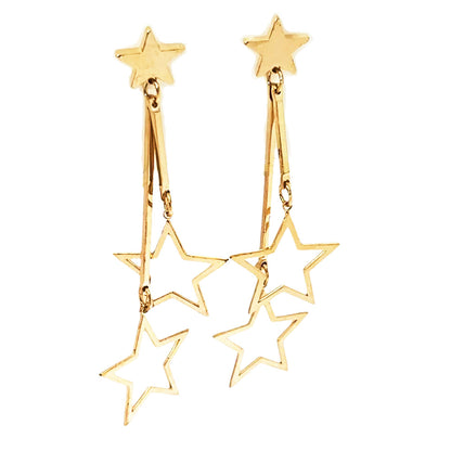 Geometric Star Moon Heart Dangle Earrings, Minimalist Metal Drop Earrings for Women Trendy Jewelry