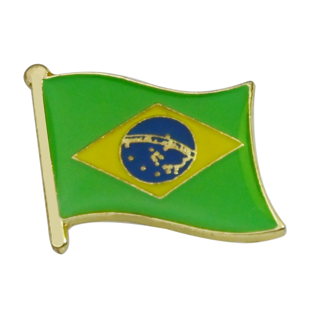 South America Country Flag Lapel Pin | 16mm Iron & Epoxy Metal Badge Brooch