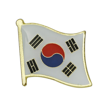 Asian Country Waving Flag  Lapel Pin | Single Sale National Flag Brooch Badge