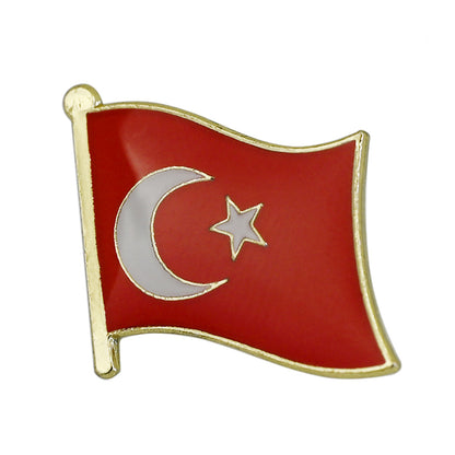 Middle Eastern Flag Lapel Pin | 16mm Metal Badge | Saudi & Persian Heritage Brooch