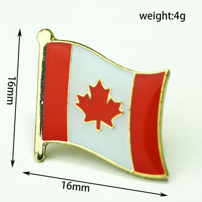 North America & Caribbean Flag Lapel Pin | 16mm Metal Country Badge Brooch