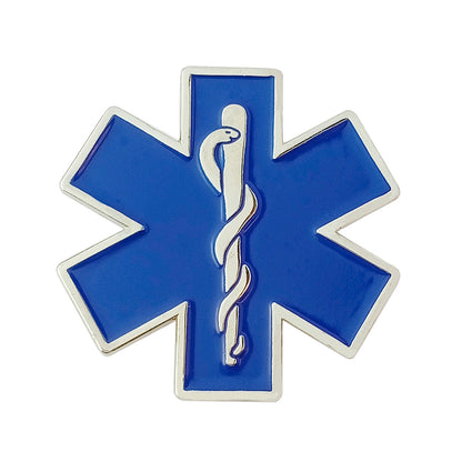Star of Life EMS Enamel Lapel Pin - Multi-Color Medical Badge for Paramedics, EMTs & Nurses