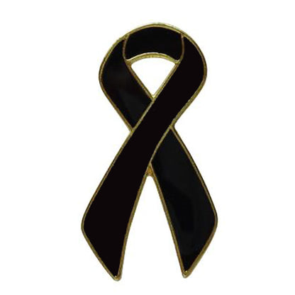 Awareness Ribbon Lapel Pin - Multi-Color Metal Ribbon Brooch for Charity & Support