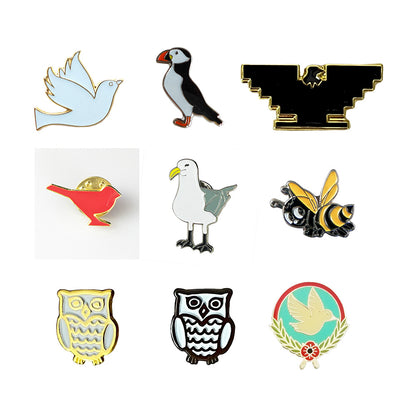 Wildlife Animal Tiger Lapel Pin | Owl, Bee, Dove, Puffin, Cardinal Bird, Brooch