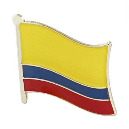South America Country Flag Lapel Pin | 16mm Iron & Epoxy Metal Badge Brooch