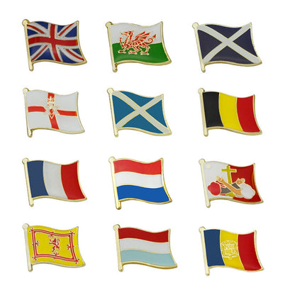 EU Member State Flag Enamel Pin Collection - European Union Country Lapel Pins | Gold-Plated Brooch for Bags & Jackets