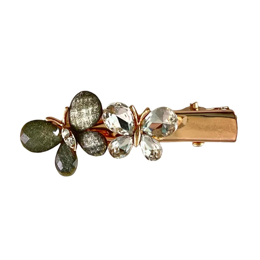Elegant Rhinestone Pearl Hair Clips For Women
