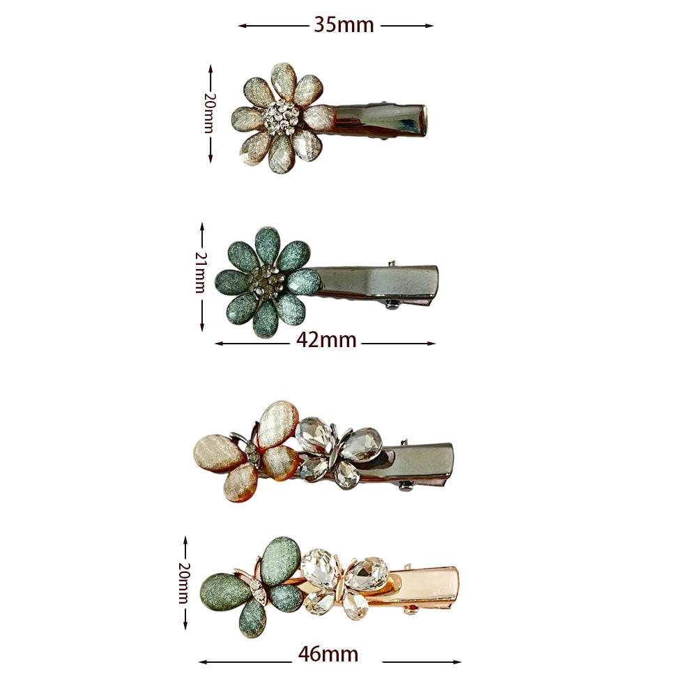 Elegant Rhinestone Pearl Hair Clips For Women