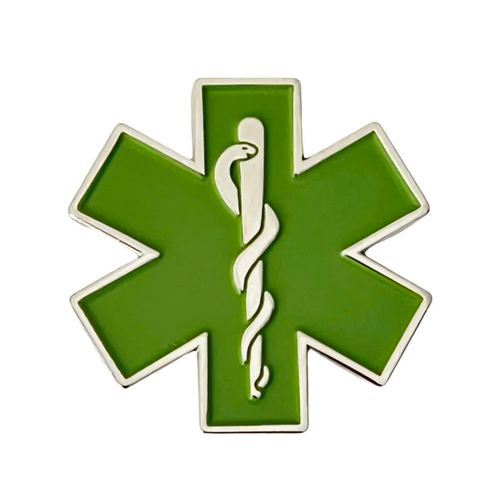 Star of Life EMS Enamel Lapel Pin - Multi-Color Medical Badge for Paramedics, EMTs & Nurses
