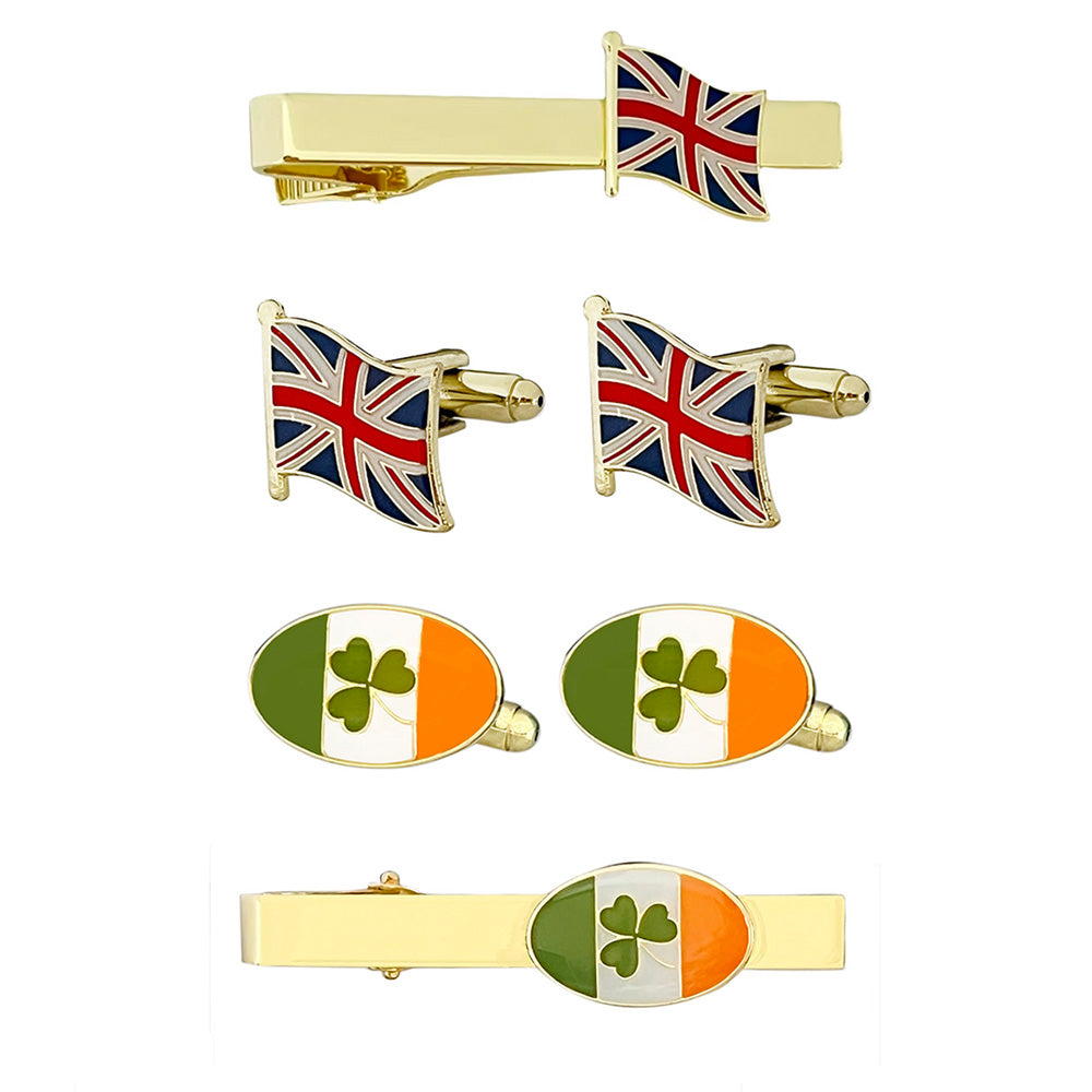 GB, UK & Ireland Flag Lapel Pin,  Cufflinks,Tie Clips