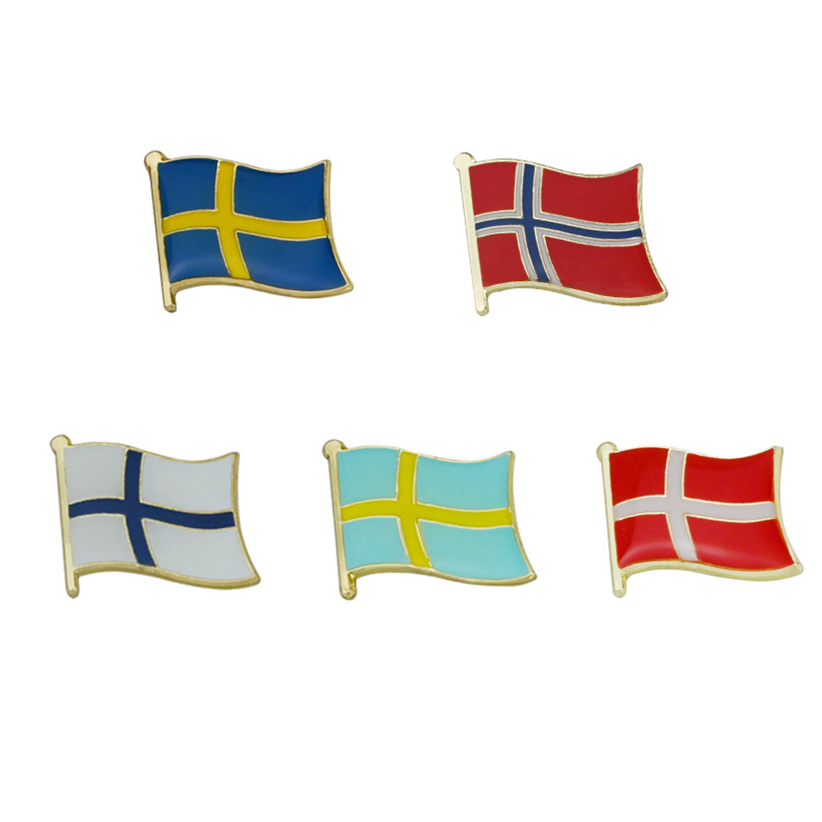 EU Member State Flag Enamel Pin Collection - European Union Country Lapel Pins | Gold-Plated Brooch for Bags & Jackets