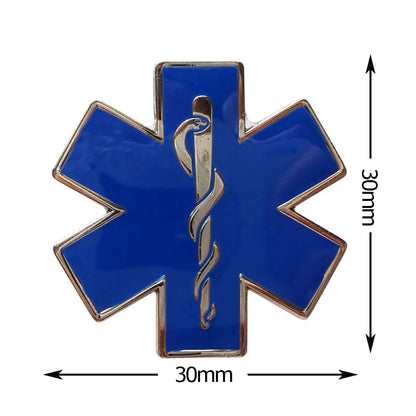Star of Life EMS Enamel Lapel Pin - Multi-Color Medical Badge for Paramedics, EMTs & Nurses