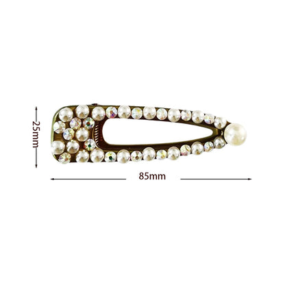 Elegant Rhinestone Pearl Hair Clips For Women