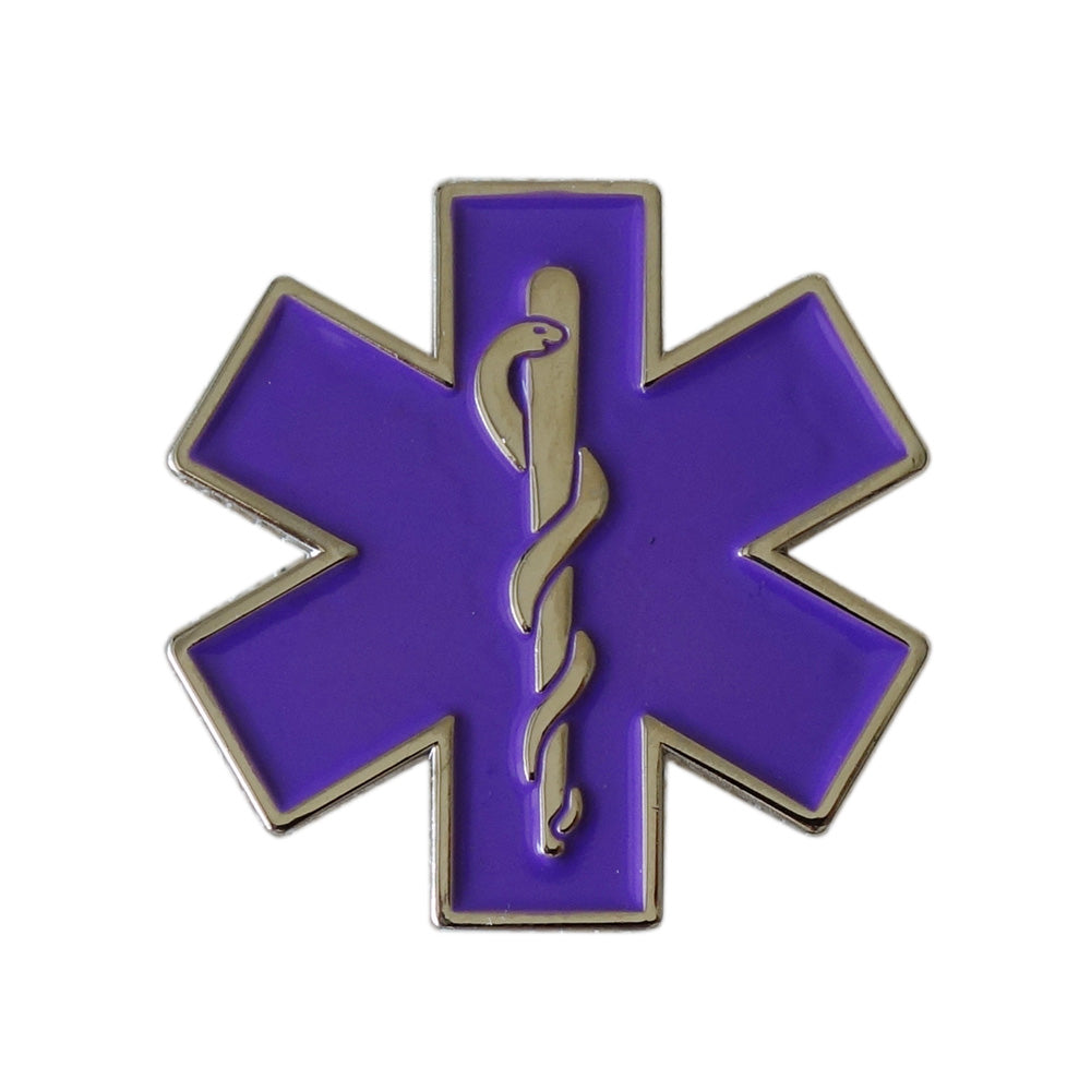 Star of Life EMS Enamel Lapel Pin - Multi-Color Medical Badge for Paramedics, EMTs & Nurses