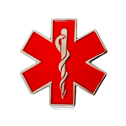 Star of Life EMS Enamel Lapel Pin - Multi-Color Medical Badge for Paramedics, EMTs & Nurses