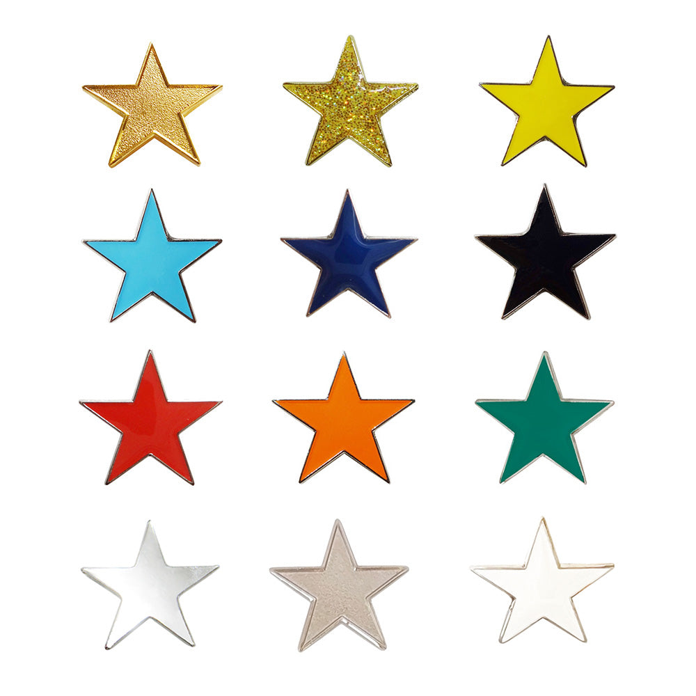 Colorful Star Metal Lapel Pin Badge Gifts
