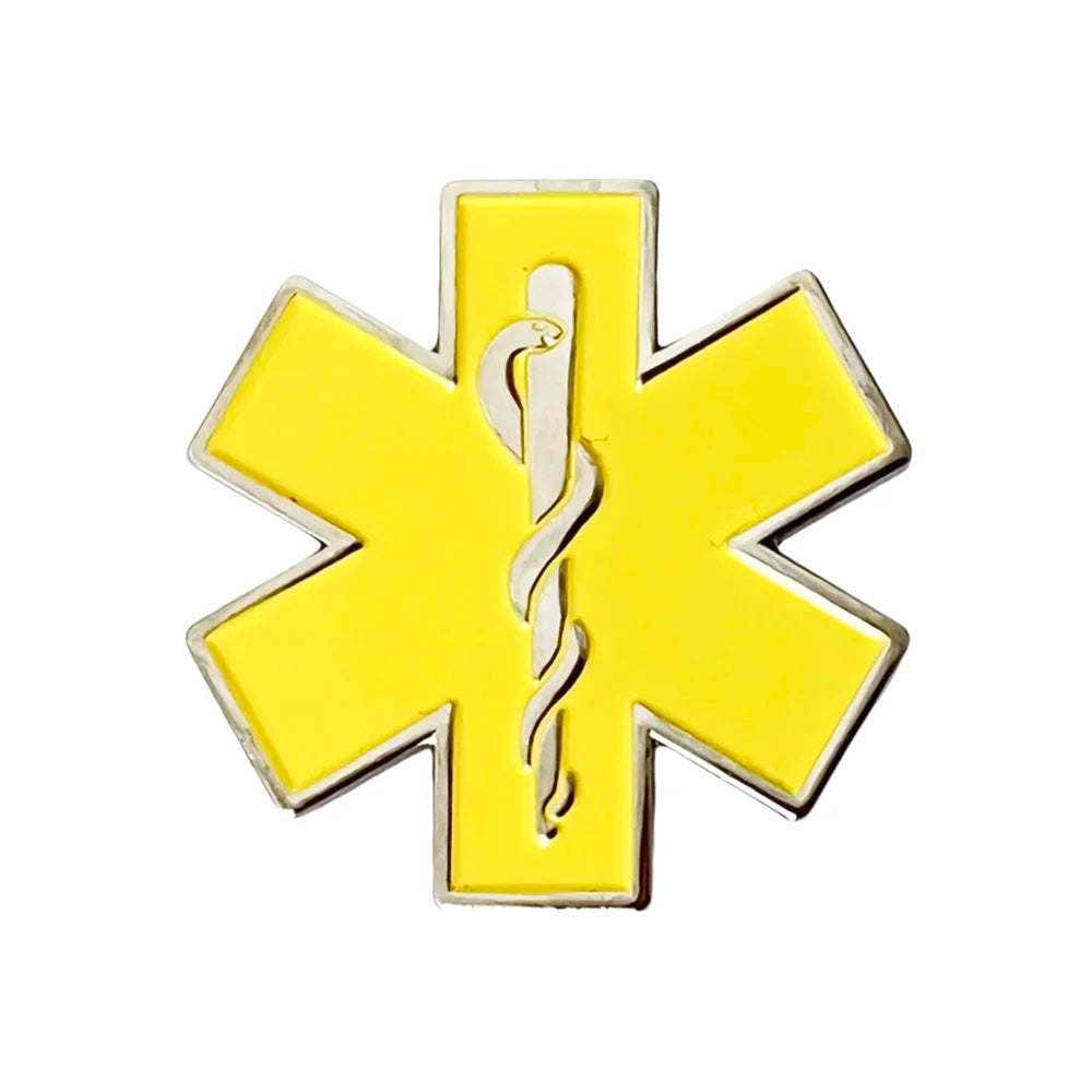 Star of Life EMS Enamel Lapel Pin - Multi-Color Medical Badge for Paramedics, EMTs & Nurses