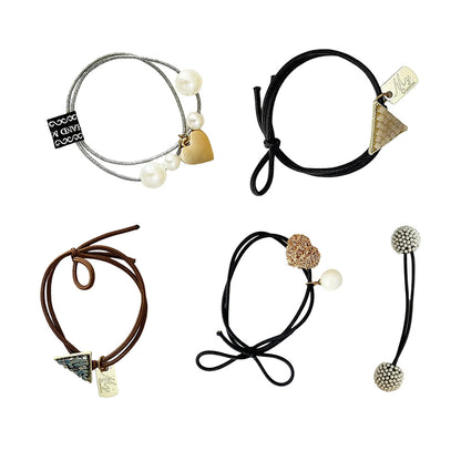 Minimal Charm Hair Ties for Women | Neutral Daily Ponytail Bands